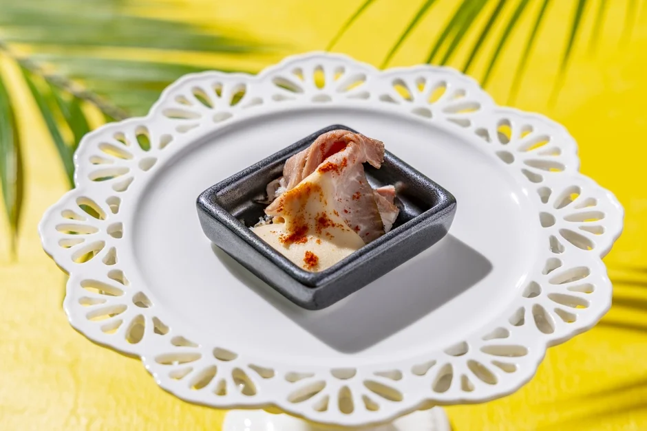 ハーブ香るローストポーク 白インゲン豆ソース