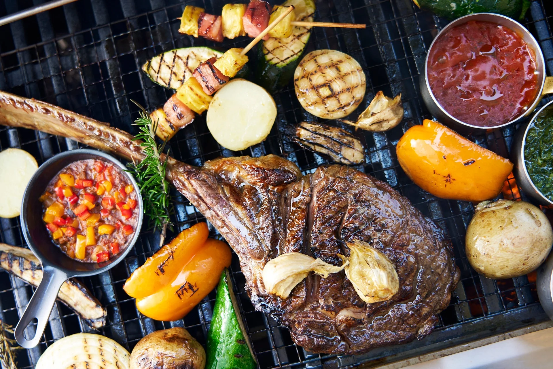 トマホークステーキと焼き野菜