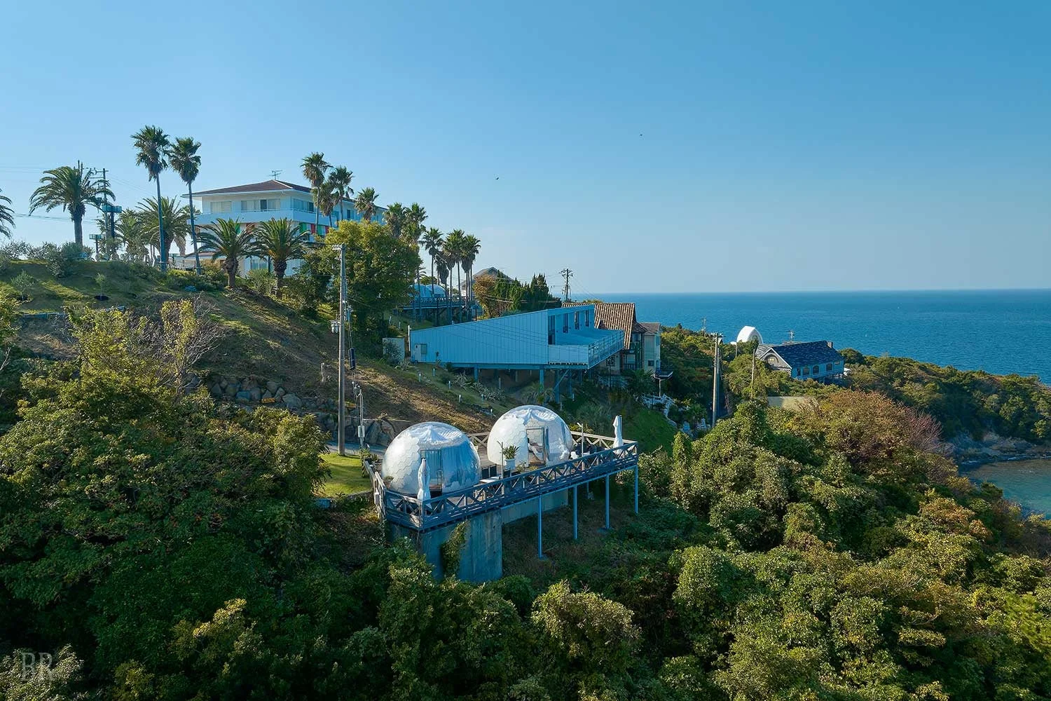 グランピング全体の空撮