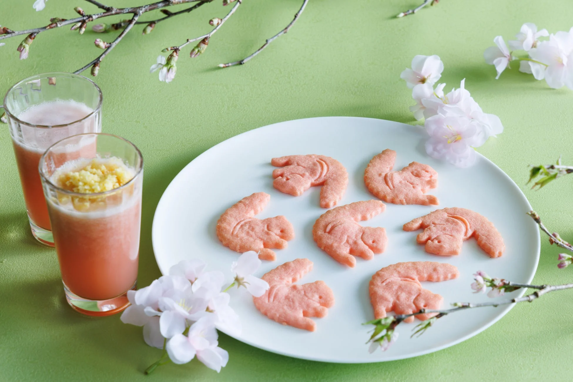 桜色ウェルカムスイーツ&ドリンクセット
