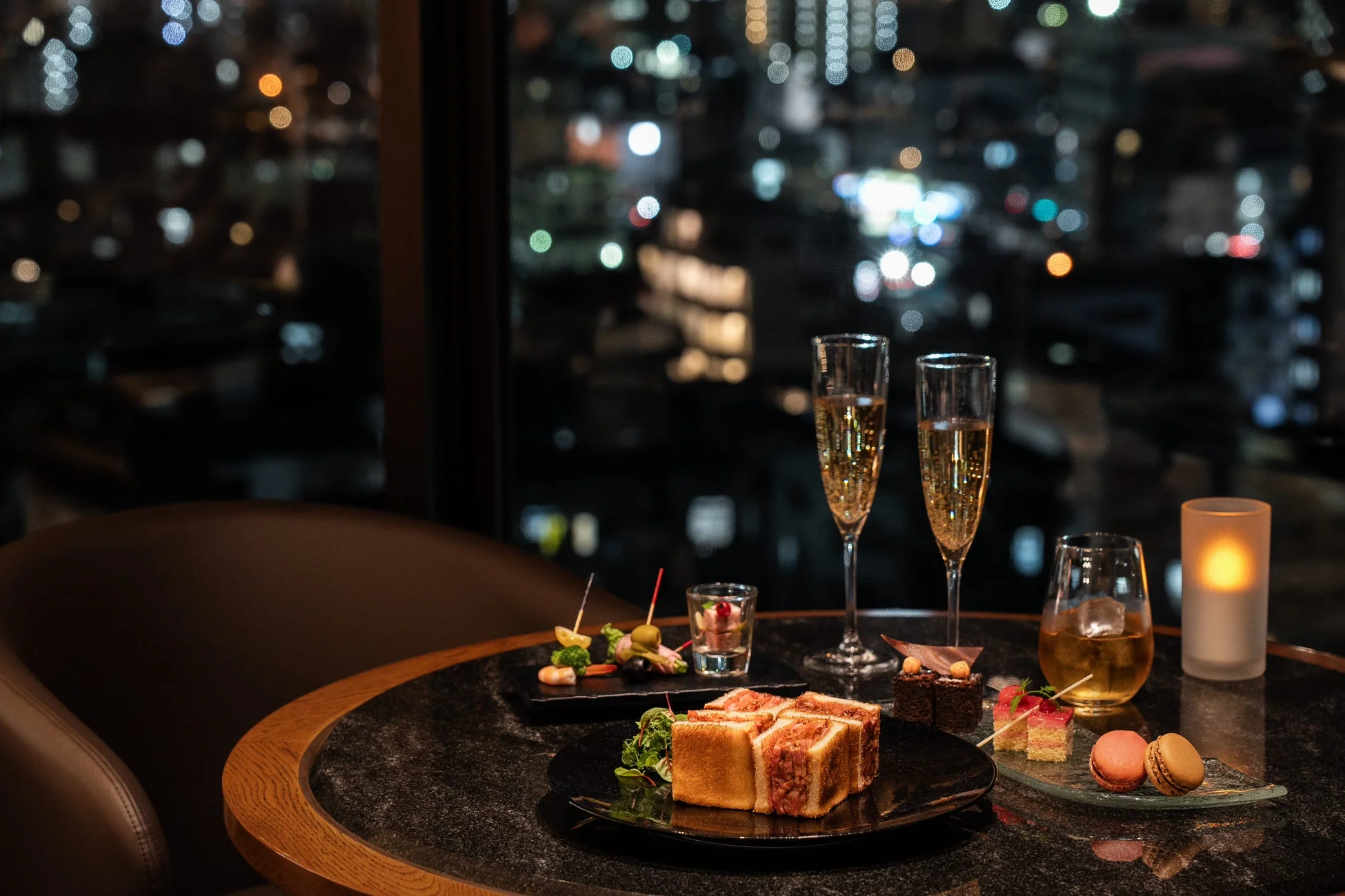 夜景と軽食